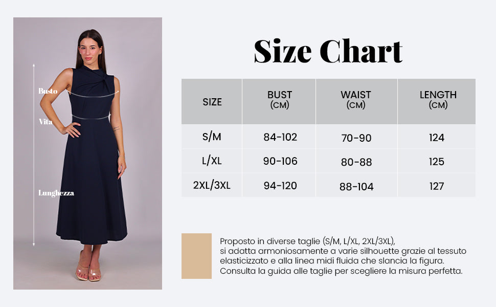 Abito Sereluna – Nodo asimmetrico senza maniche