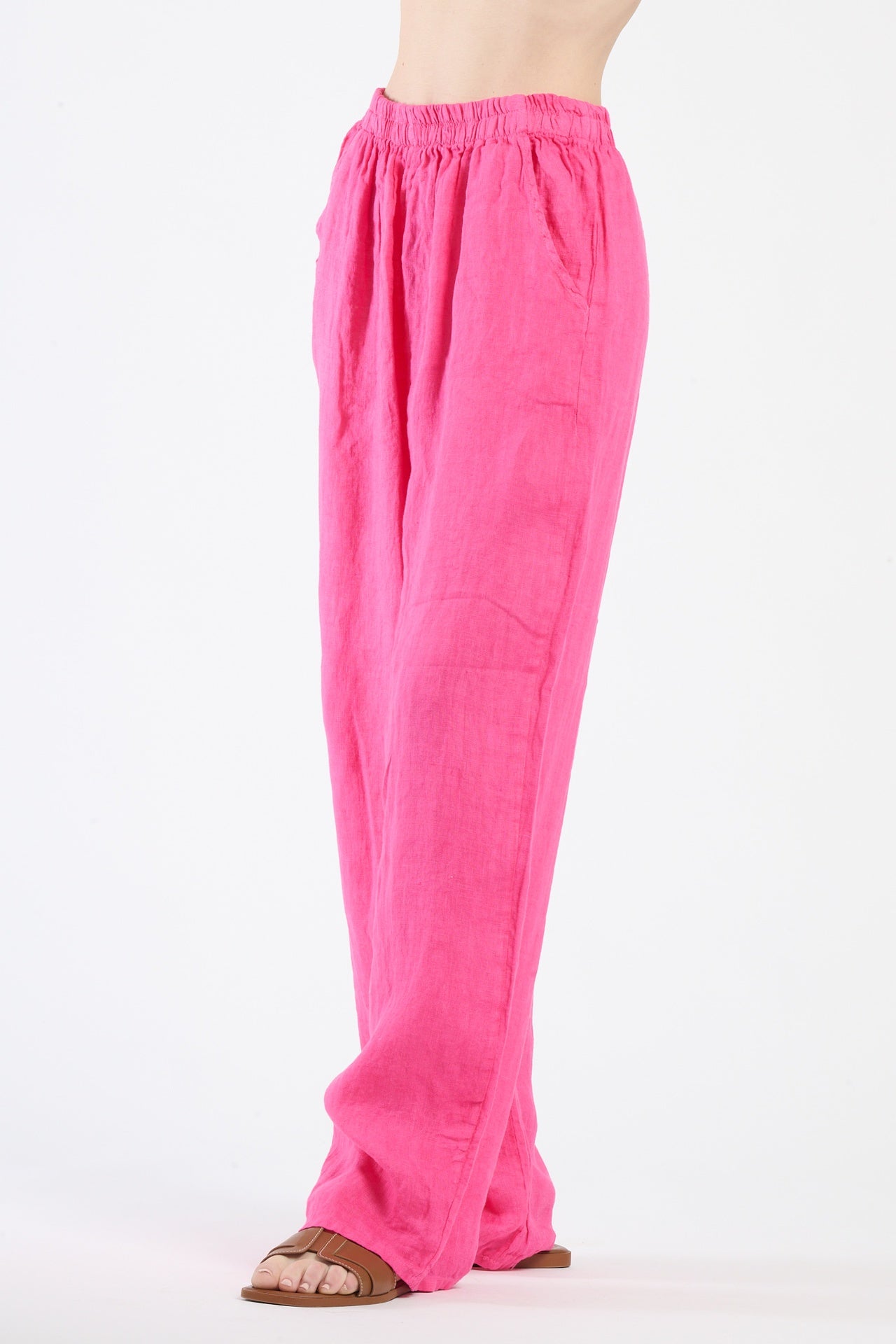Pantaloni fuxia con coulisse, comfort e colore accattivante
