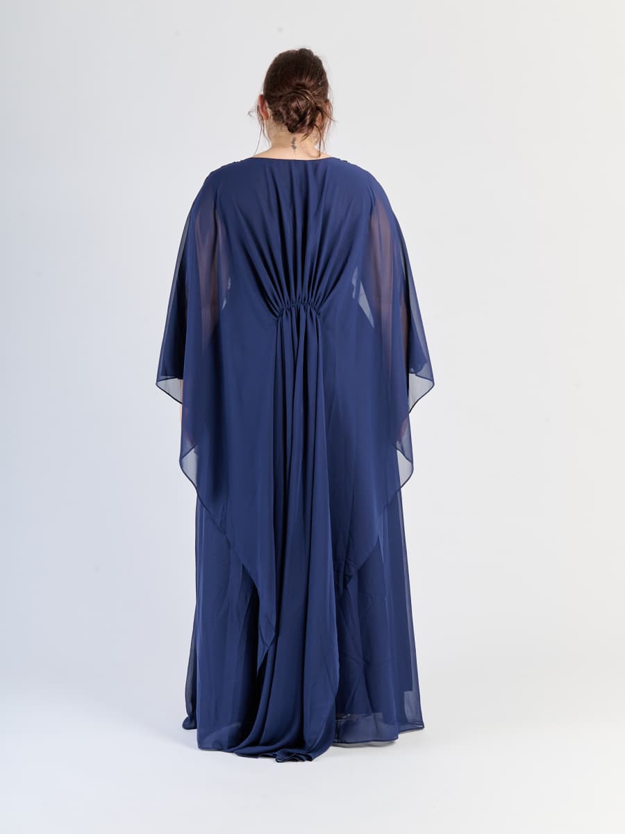 Vestito plus size Blu scuro, colore intenso, stile raffinato