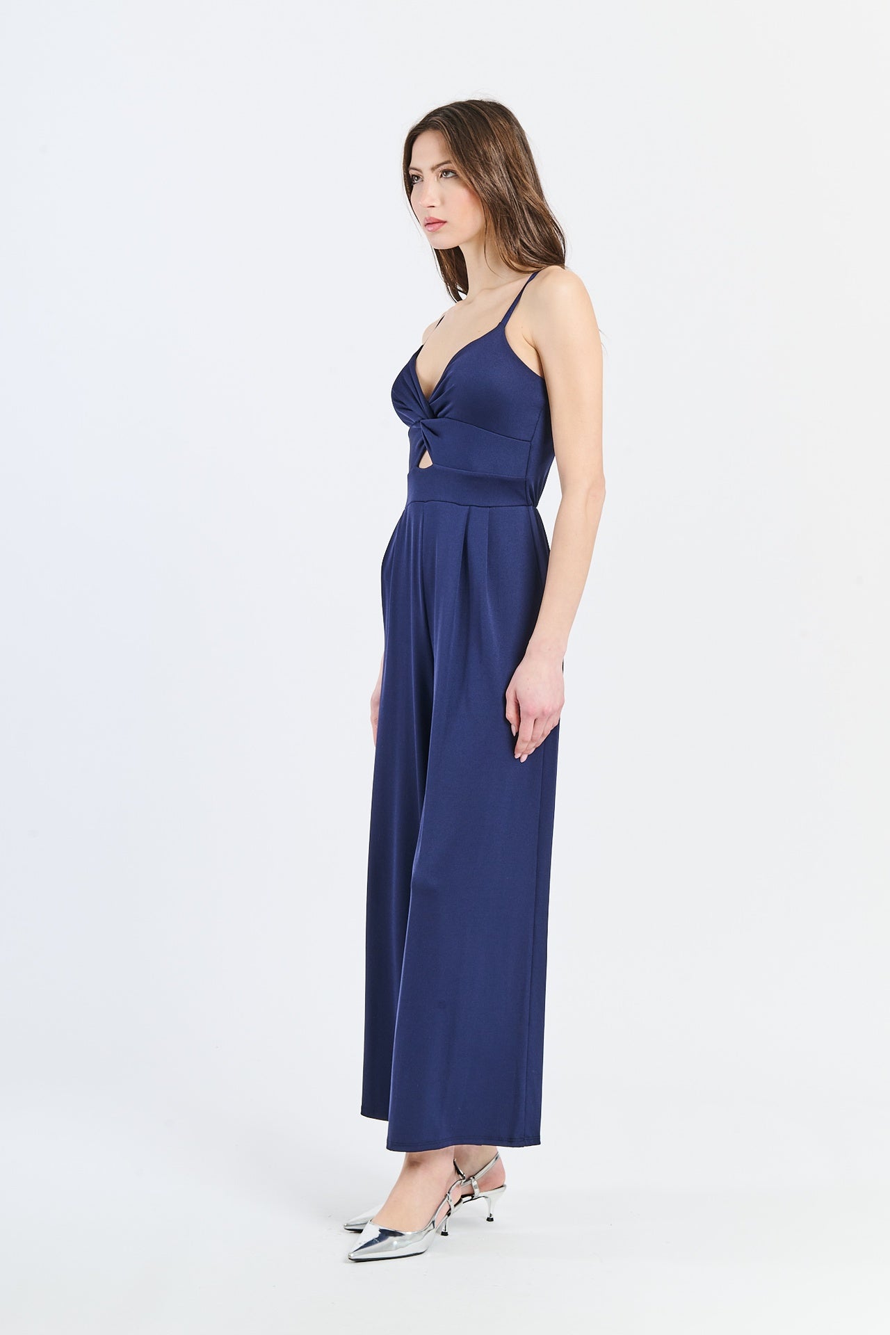 Tuta intera navy, silhouette dritta