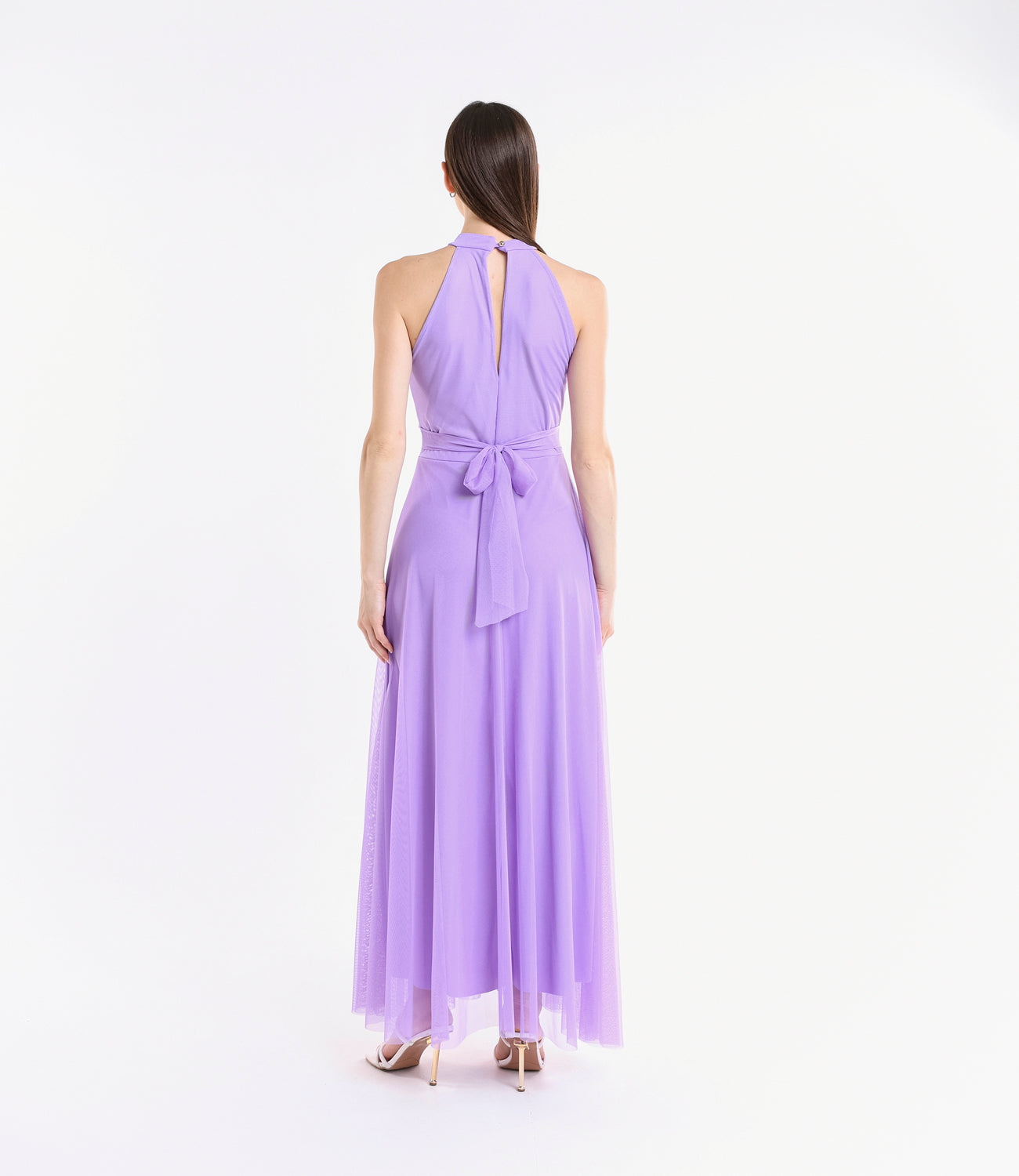 Abito lungo in tulle cut out Lucrezia