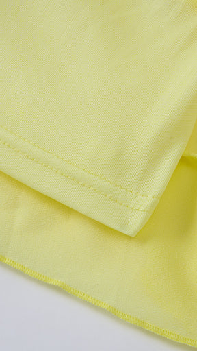 Vestito Donna Spalline Sottili con Balze Oblique, Abito Midi Smanicato Scollatura a V, Modello Elegante per Serate e Vacanze