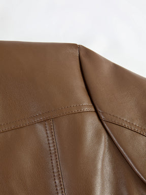 Giubbotto Biker in Pelle con Pelliccia, Giacca Moto Inverno Donna con Collo in Pelliccia, Chiusura a Cerniera e Fibbia Regolabile