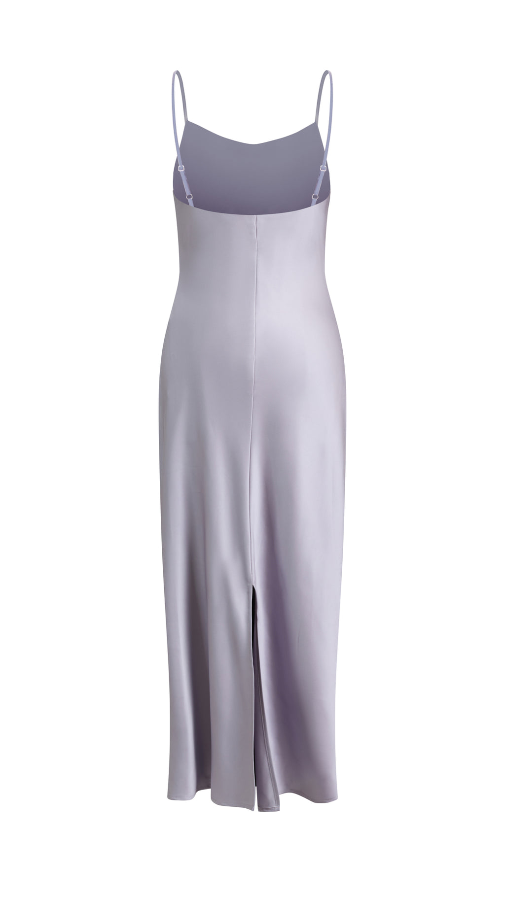 Abito Midi in Satin con Spalline e Scollatura a Collo d'Anatra - Eleganza Senza Tempo per Serate（副本）