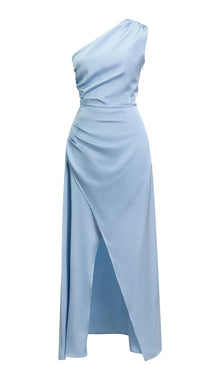 Abito da Sera Monospalla in Satin con Spacco - Elegante e Sensuale per Eventi Speciali