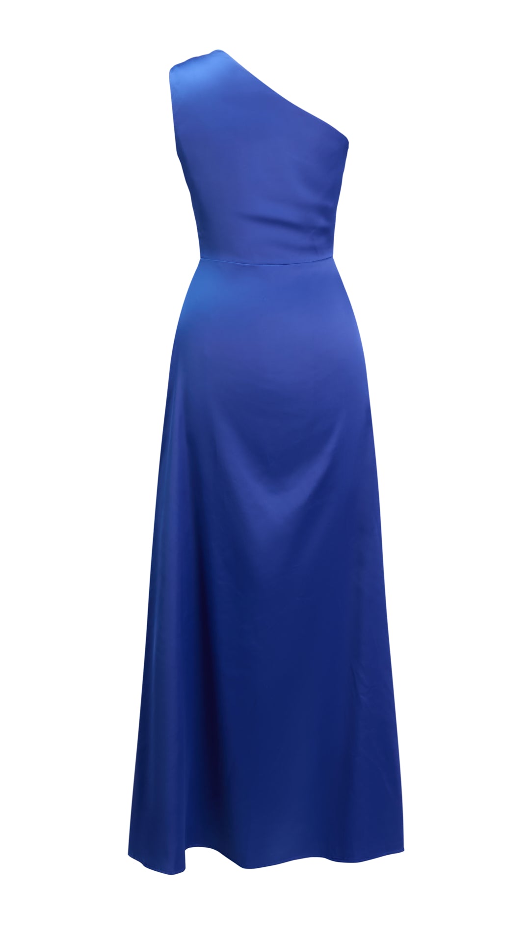 Abito Lungo Monospalla in Satin con Spacco - Eleganza Senza Tempo per Matrimoni e Serate（副本）