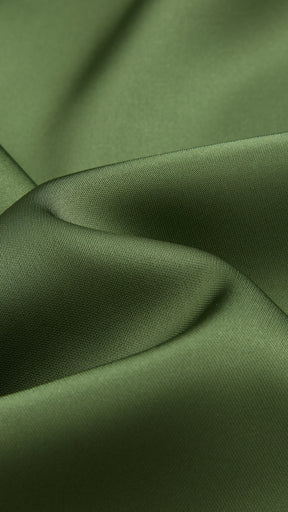 Abito Lungo Monospalla con Collarino e Fiocco in Satin - Eleganza per Matrimoni e Serate Speciali