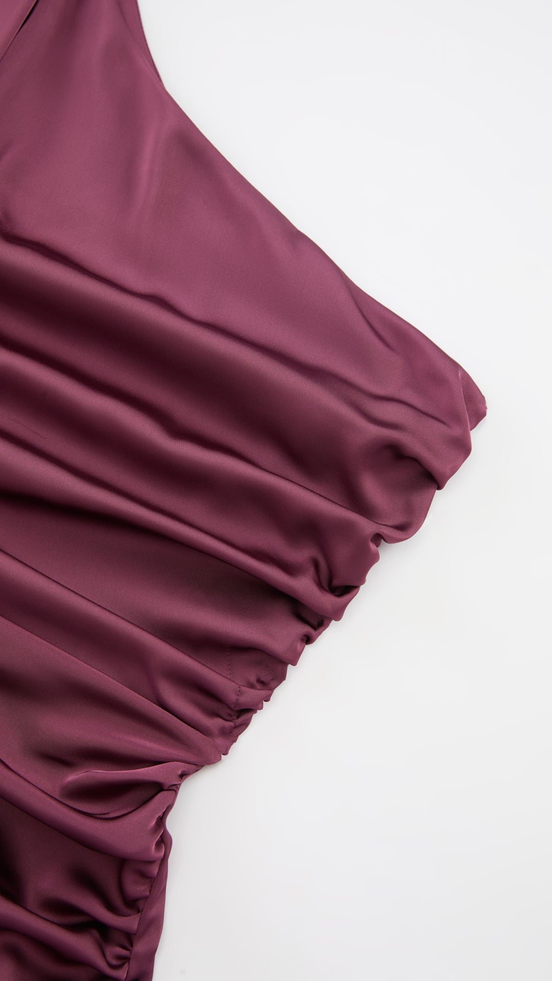 Abito Lungo Monospalla con Collarino e Fiocco in Satin - Eleganza per Matrimoni e Serate Speciali