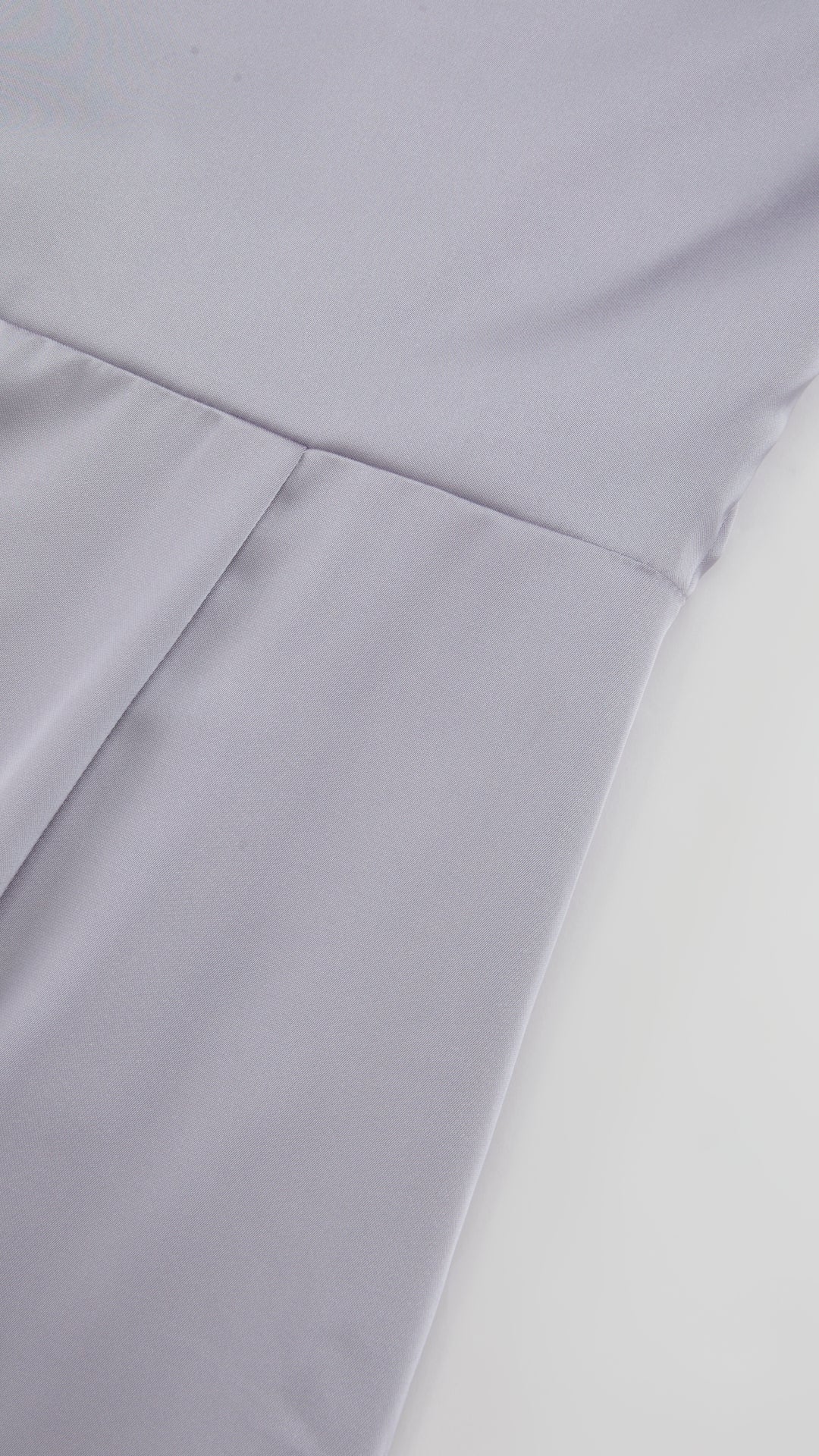 Abito Lungo Monospalla con Collarino e Fiocco in Satin - Eleganza per Matrimoni e Serate Speciali