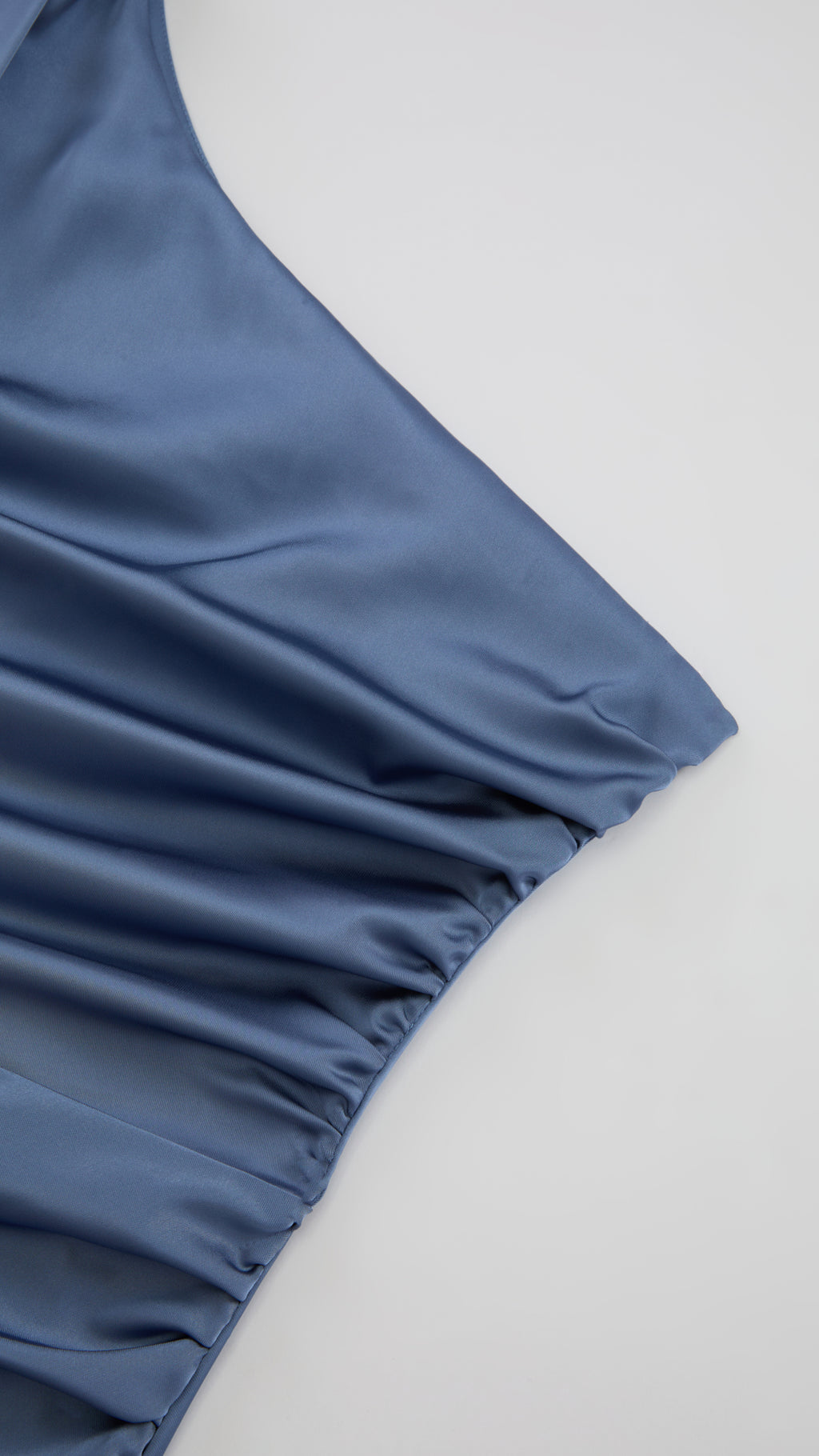 Abito Lungo Monospalla con Collarino e Fiocco in Satin - Eleganza per Matrimoni e Serate Speciali（副本）