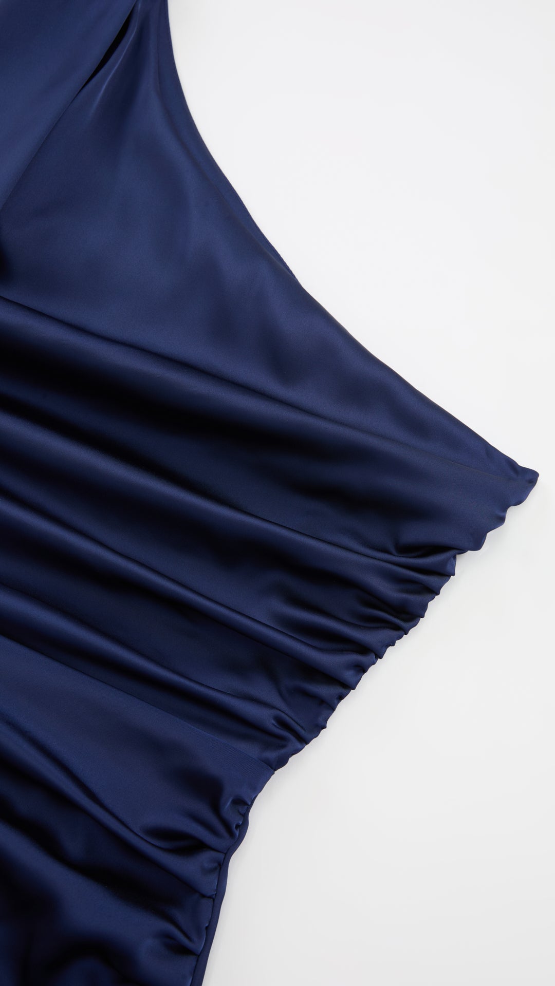 Abito Lungo Monospalla con Collarino e Fiocco in Satin - Eleganza per Matrimoni e Serate Speciali（副本）