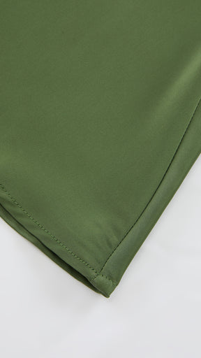 Abito Lungo Monospalla in Satin con Spacco - Eleganza Senza Tempo per Matrimoni e Serate