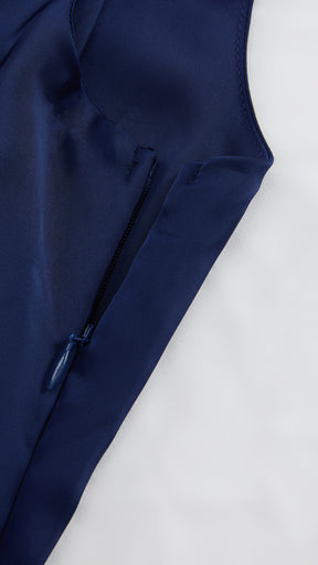 Abito da Sera Monospalla in Satin con Spacco - Elegante e Sensuale per Eventi Speciali