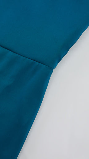 Abito da Sera Monospalla in Satin con Spacco - Elegante e Sensuale per Eventi Speciali
