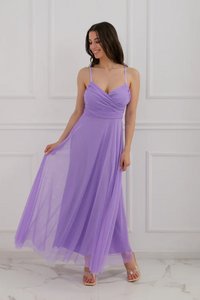 Abito in tulle con spalline Velluto