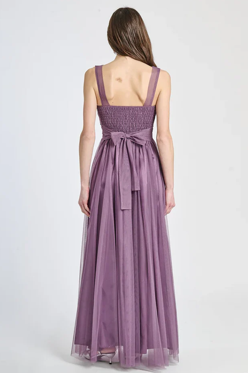 Abito ampio lucido in tulle Ginevra