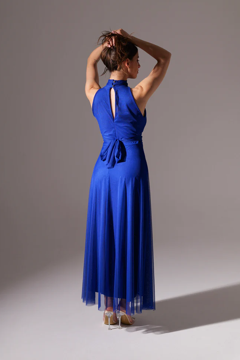 Abito in tulle con scollo all'americana Caterina