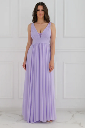 Rochie de domnișoară de onoare lungă din tul Zoe
