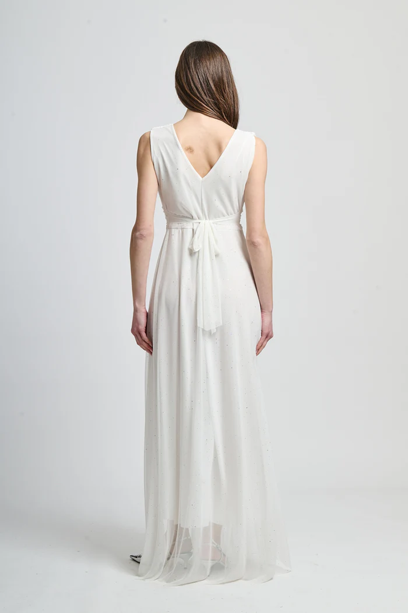 Abito da damigella in tulle smanicato Riflesso