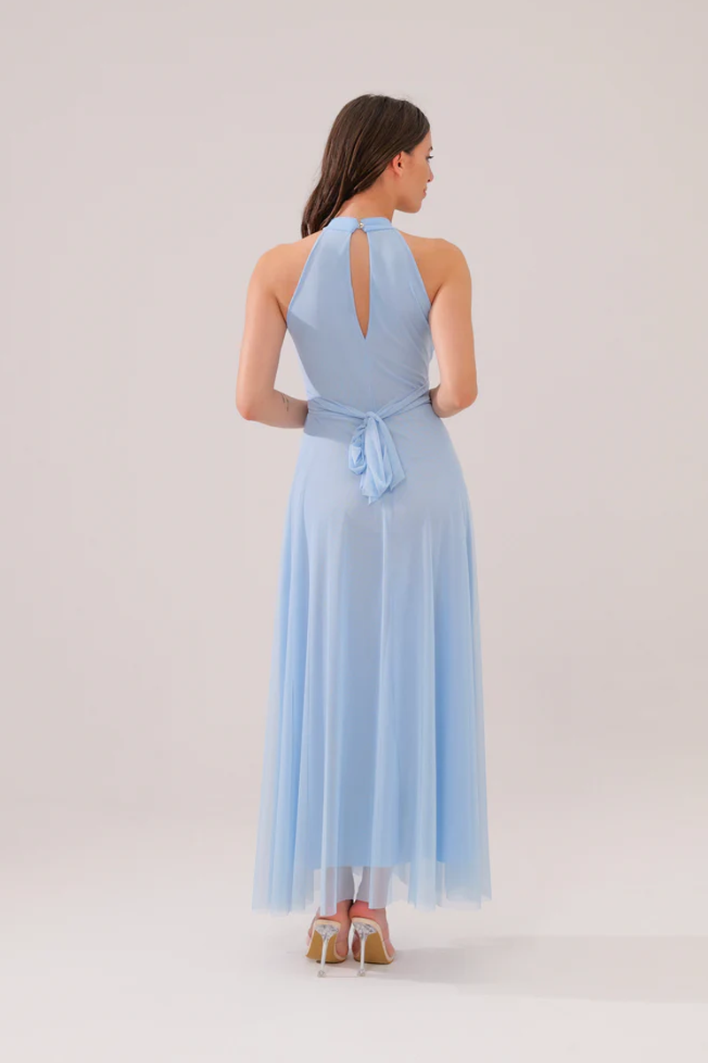 Abito lungo in tulle cut out Lucrezia