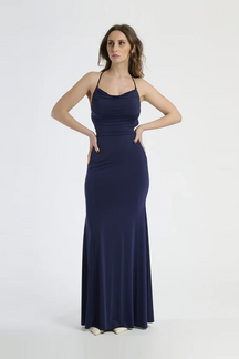 Corinna Semi-Sheer Mermaid Fitted Long Dress