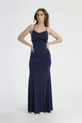 Corinna Semi-Sheer Mermaid Fitted Long Dress