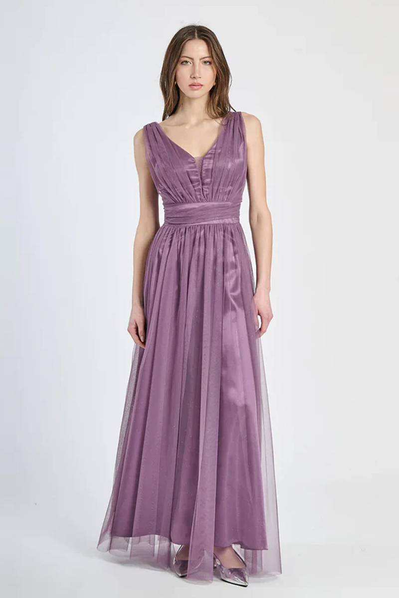 Abito ampio lucido in tulle Ginevra