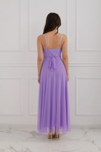 Abito in tulle con spalline Velluto