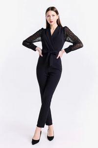 Jumpsuit elegante con scollo a V Annastasia