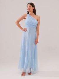 Lily One Shoulder Tulle Long Dress