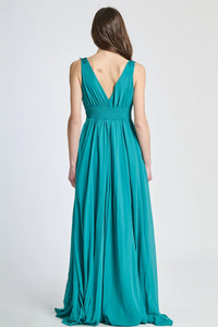 Abito elegante maxi con pieghe Laura