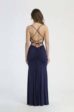 Corinna Semi-Sheer Mermaid Fitted Long Dress