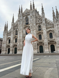 Abito in tulle con scollo all'americana Caterina