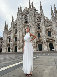 Abito in tulle con scollo all'americana Caterina