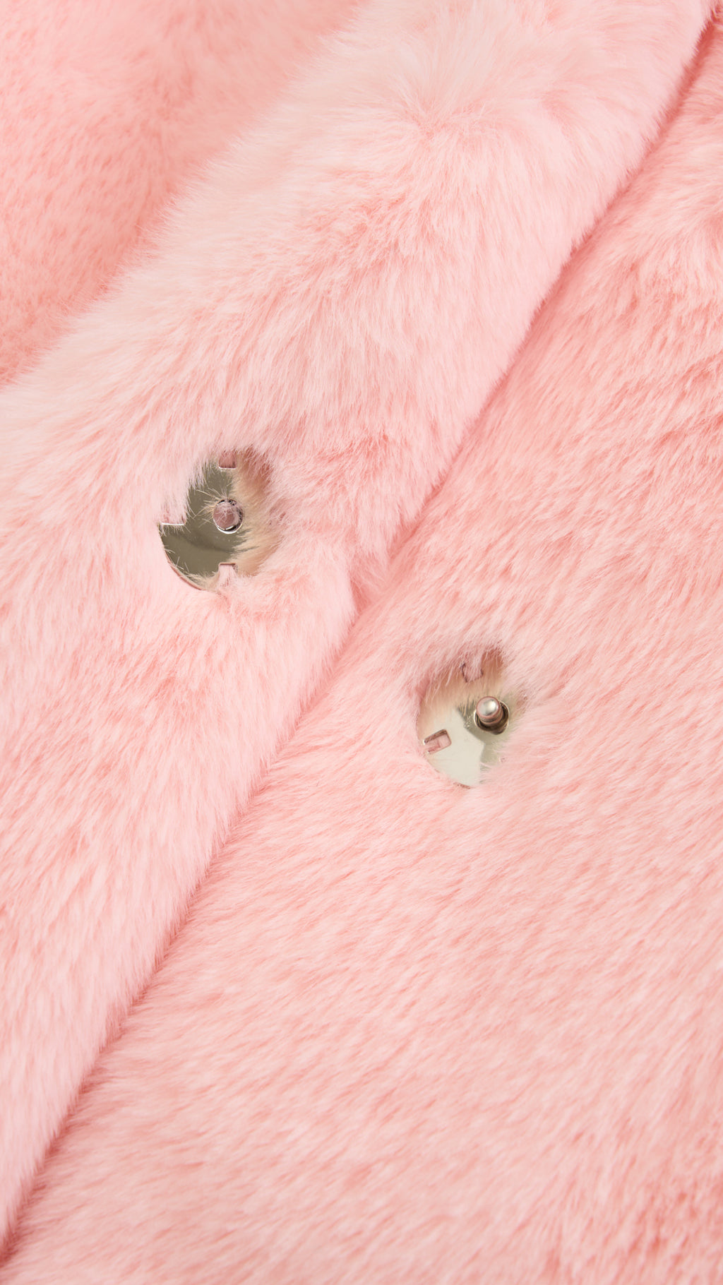 Cappotto lungo in peluche sintetica con colletto a revers