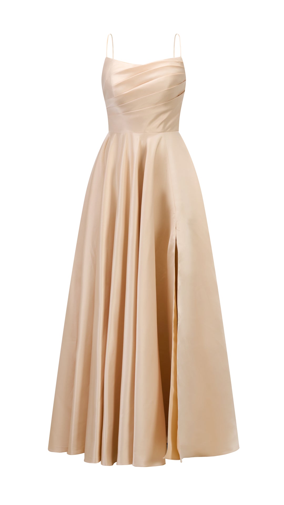 Abito da sera con spalline sottili e gonna a maxi