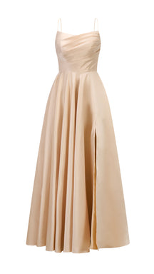 Abito da sera con spalline sottili e gonna a maxi
