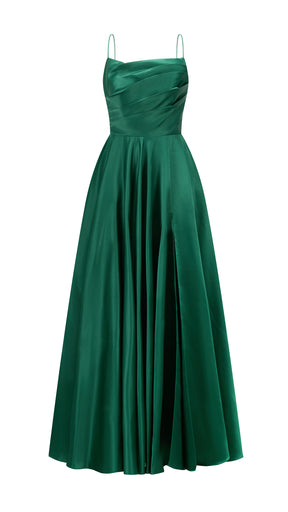 Abito da sera con spalline sottili e gonna a maxi