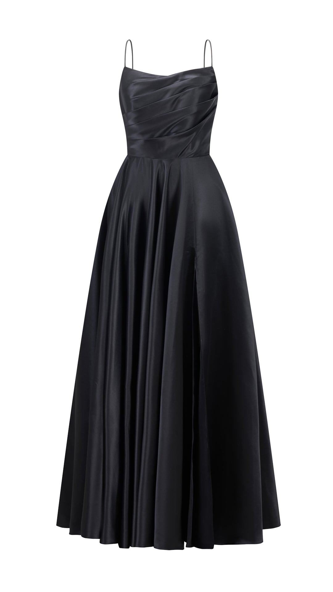 Abito da sera con spalline sottili e gonna a maxi