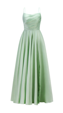 Abito da sera con spalline sottili e gonna a maxi