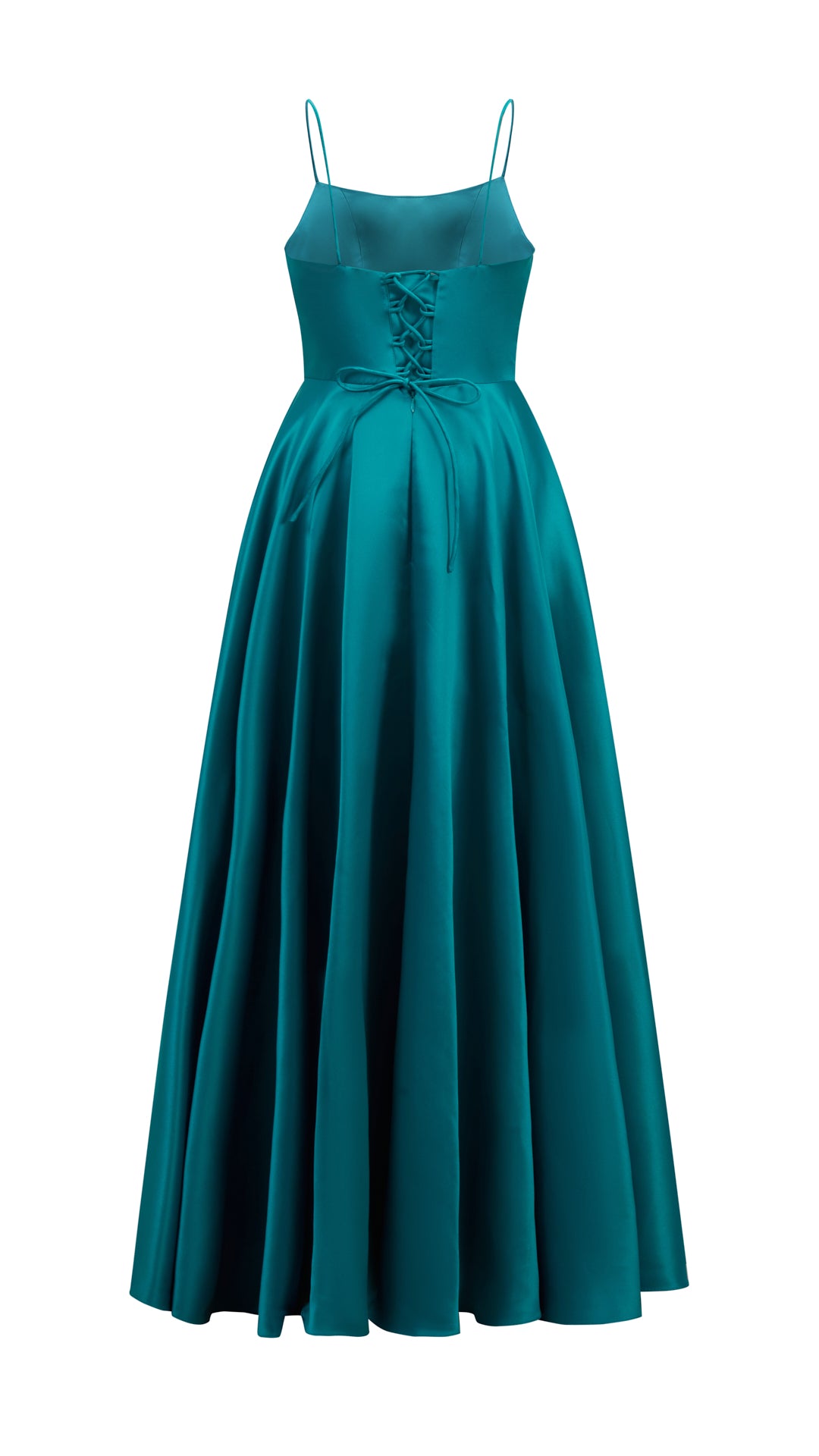 Abito da sera con spalline sottili e gonna a maxi