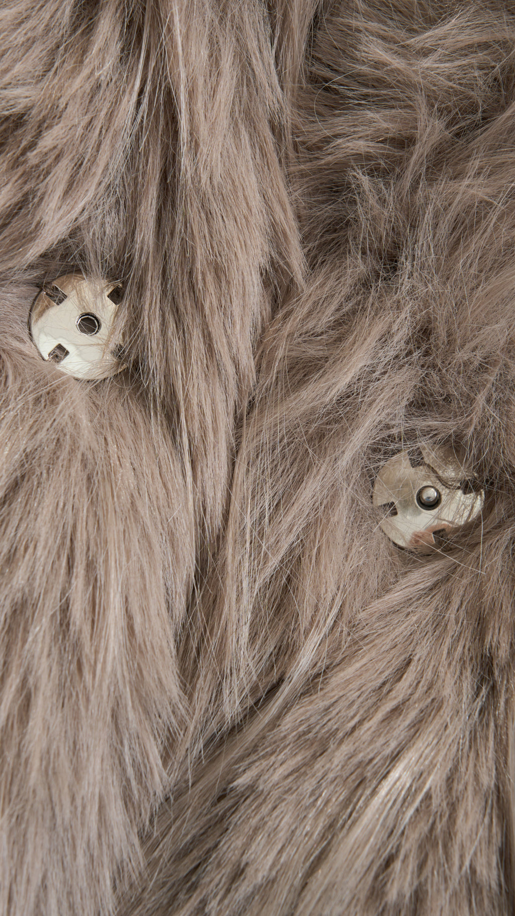 Cappotto corto in pelliccia sintetica a frange con cintura