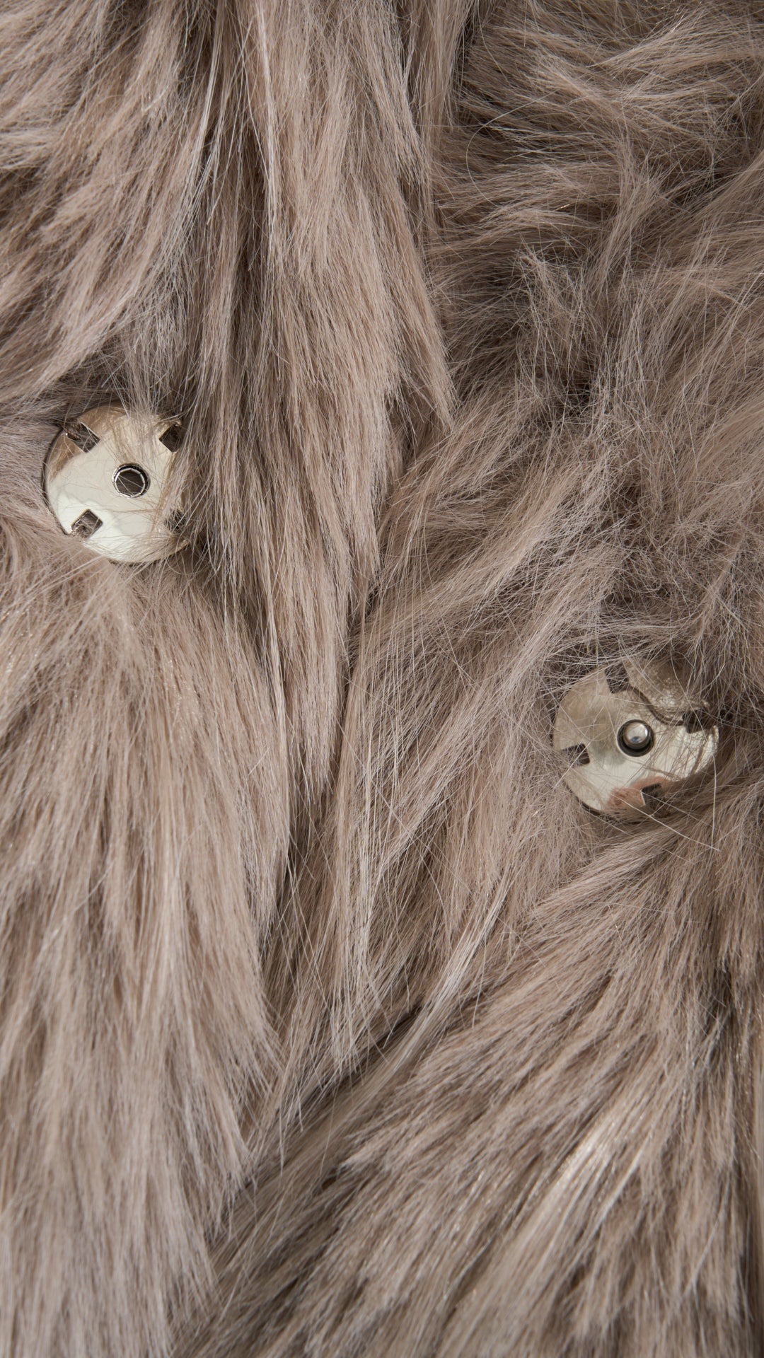 Cappotto corto in pelliccia sintetica a frange con cintura