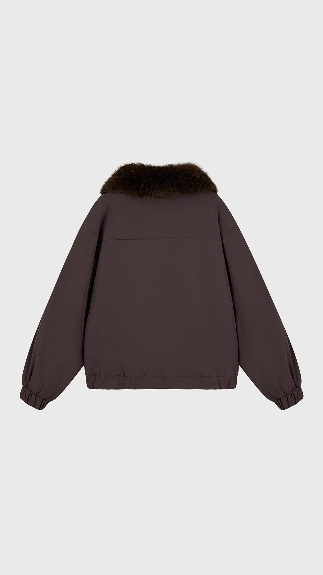 Giacca Corta Invernale Donna Doppio Uso, Collo Ampio in Peluche Sintetico, Chiusura con Zip, Giacca Bomber Reversibile Casual