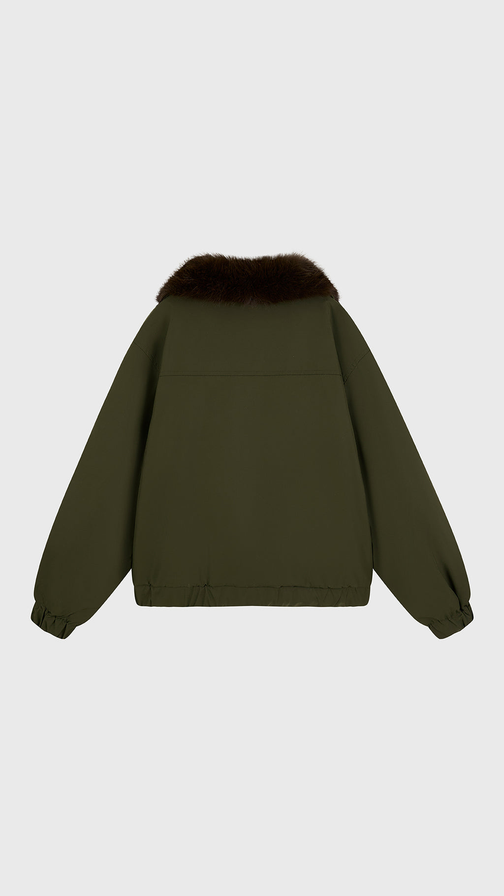 Giacca Corta Invernale Donna Doppio Uso, Collo Ampio in Peluche Sintetico, Chiusura con Zip, Giacca Bomber Reversibile Casual