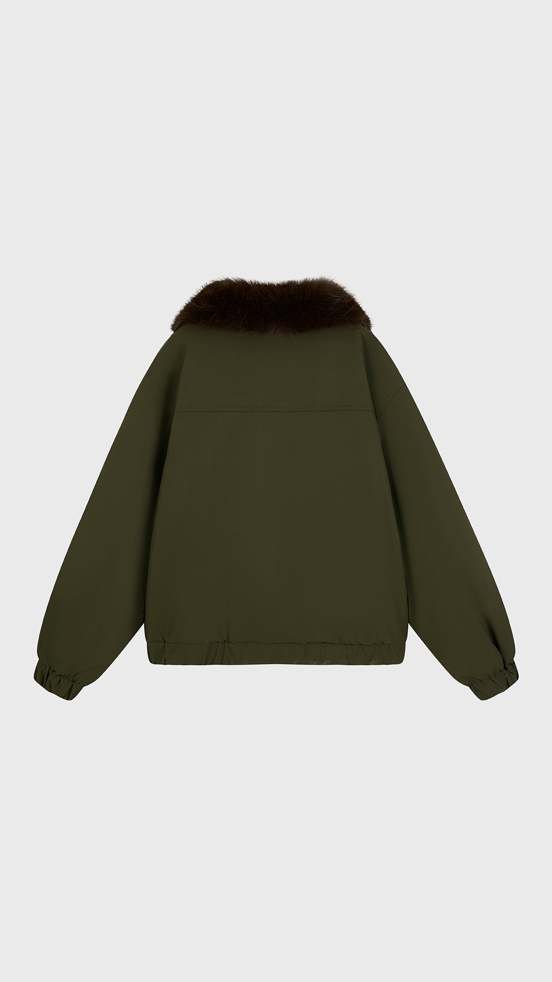 Giacca Corta Invernale Donna Doppio Uso, Collo Ampio in Peluche Sintetico, Chiusura con Zip, Giacca Bomber Reversibile Casual