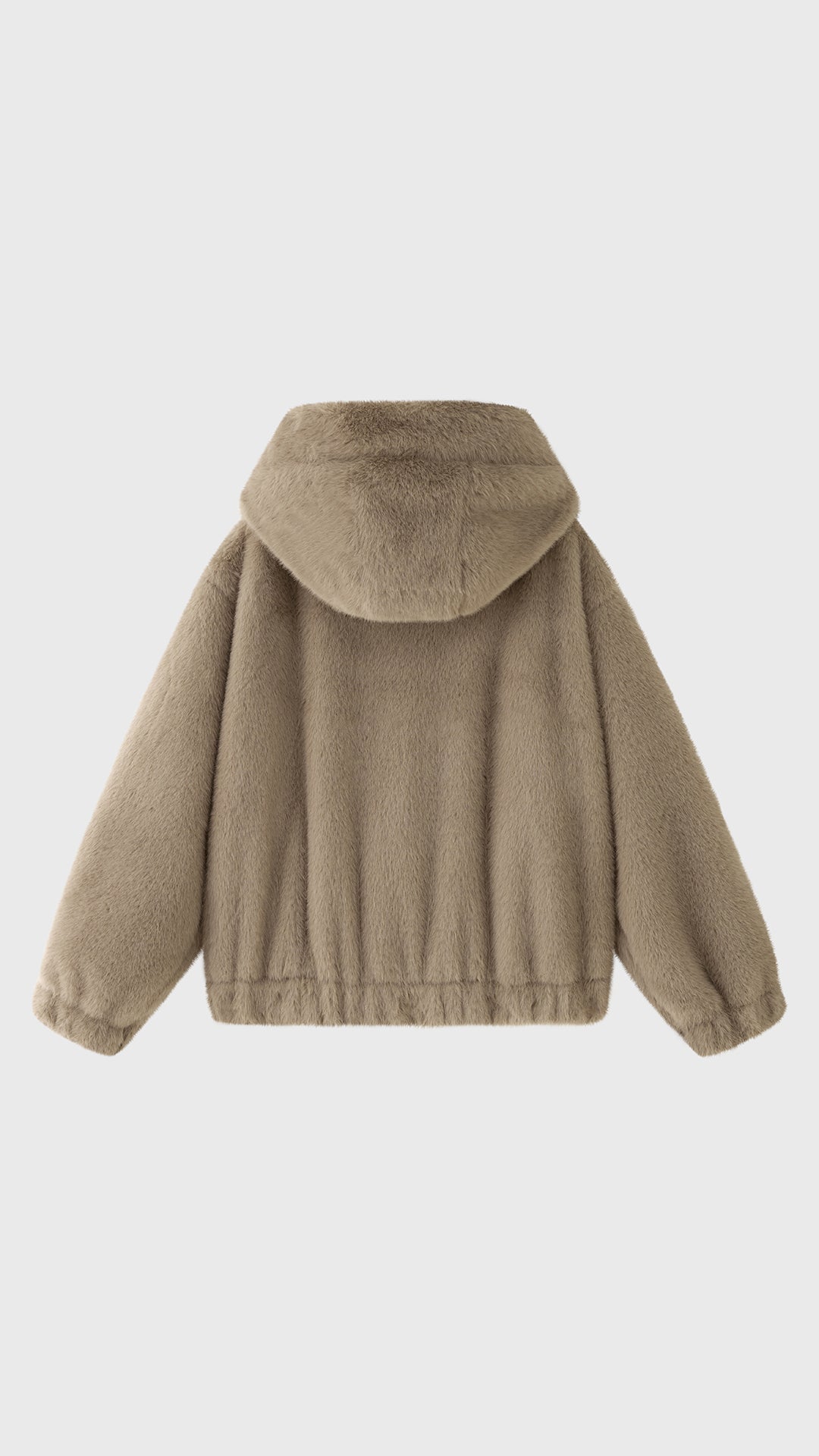 Giubbotto Donna in Pelliccia Sintetica con Cappuccio, Giacca Zip Invernale con Coulisse, Modello Casual Caldo Autunno Inverno