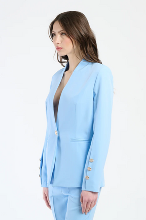 Blazer a maniche lunghe con profondo scollo a V Mimosa