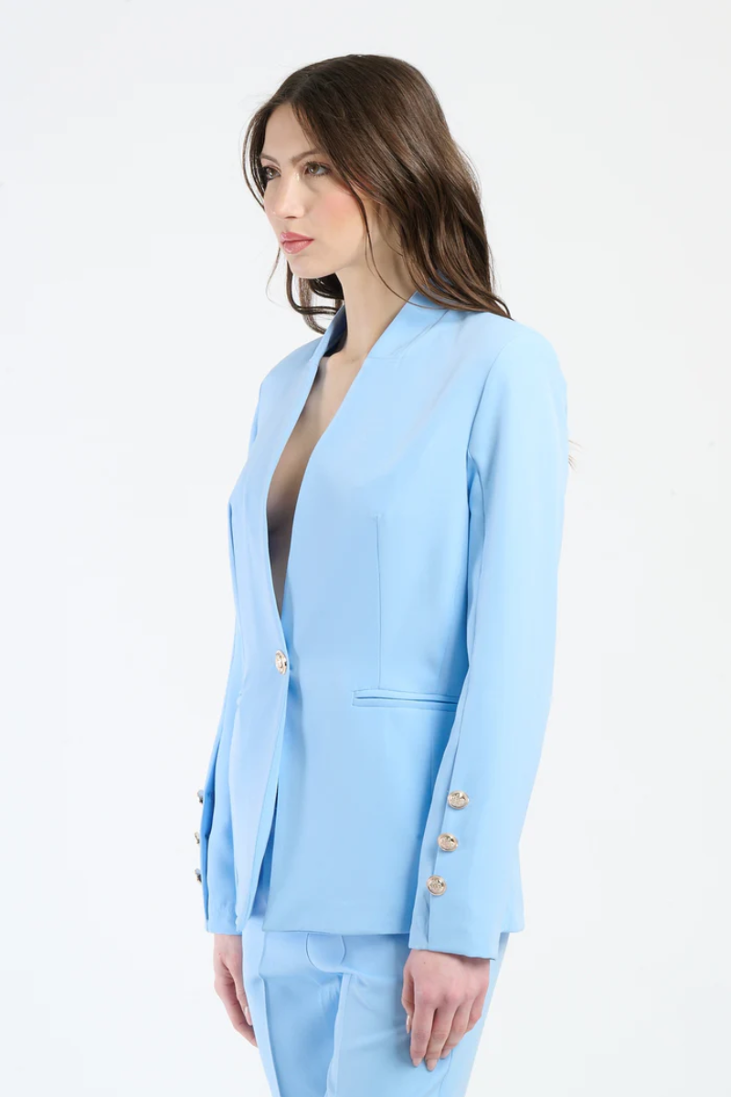 Blazer a maniche lunghe con profondo scollo a V Mimosa