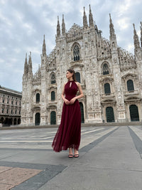 Abito lungo in tulle cut out Lucrezia